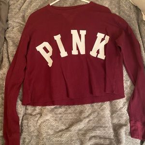 PINK maroon crop top